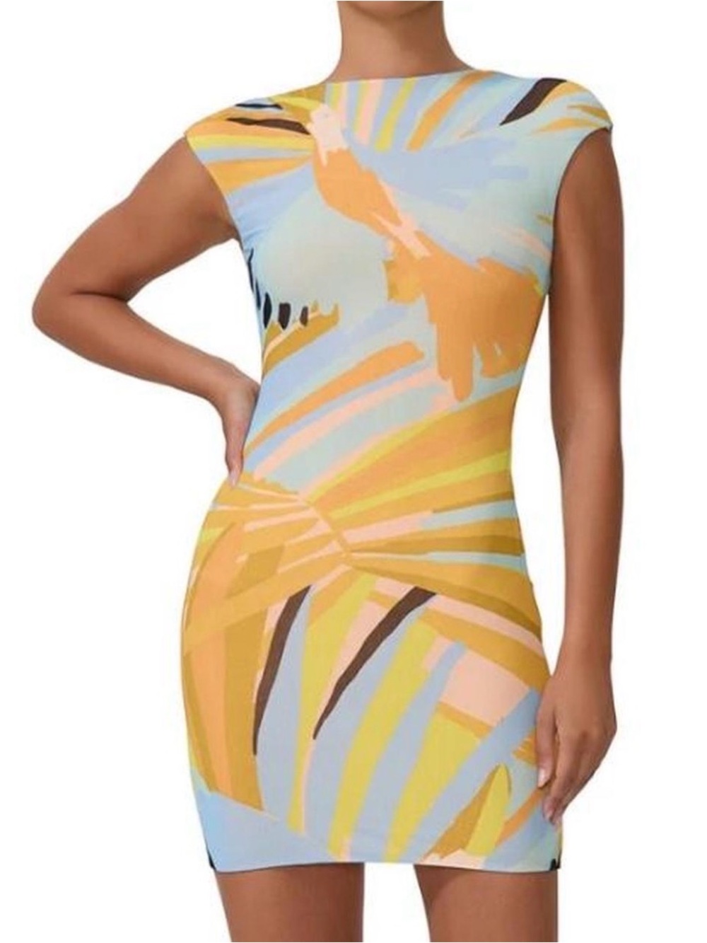 AFRM - MABEL MINI DRESS - BIRD OF PARADISE I Sz: S
